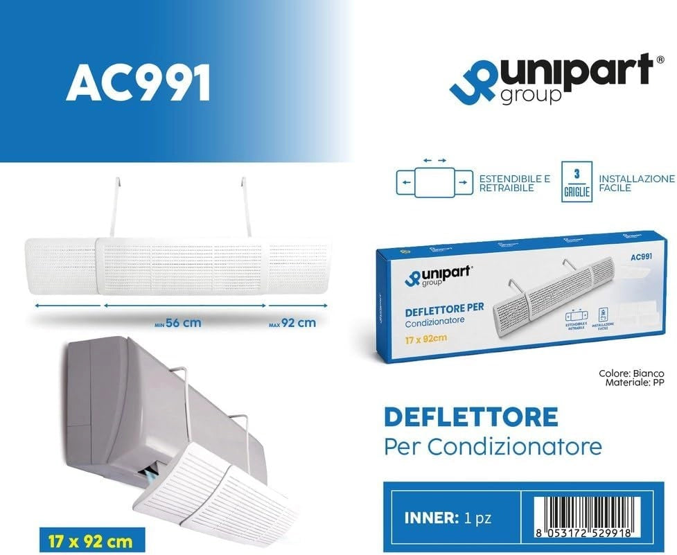 DEFLETTORE PER CONDIZIONATORE 17X92CM