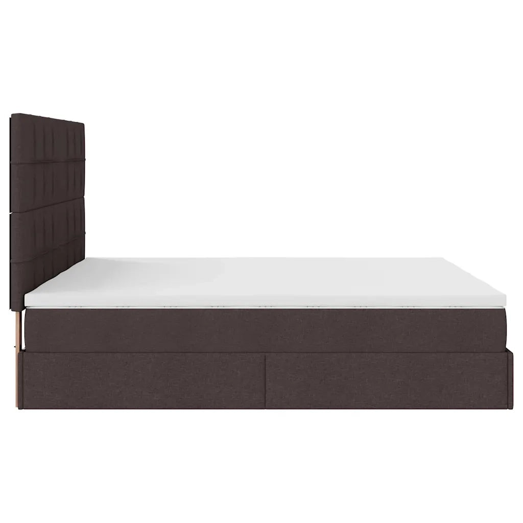 Struttura Letto Pouf con Materassi 200x200 cm in Tessuto 3313702
