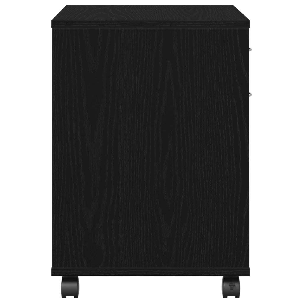 Mobiletto Rolling in Rovere Nero 45x38x54 cm in Legno Ingegnerizzato