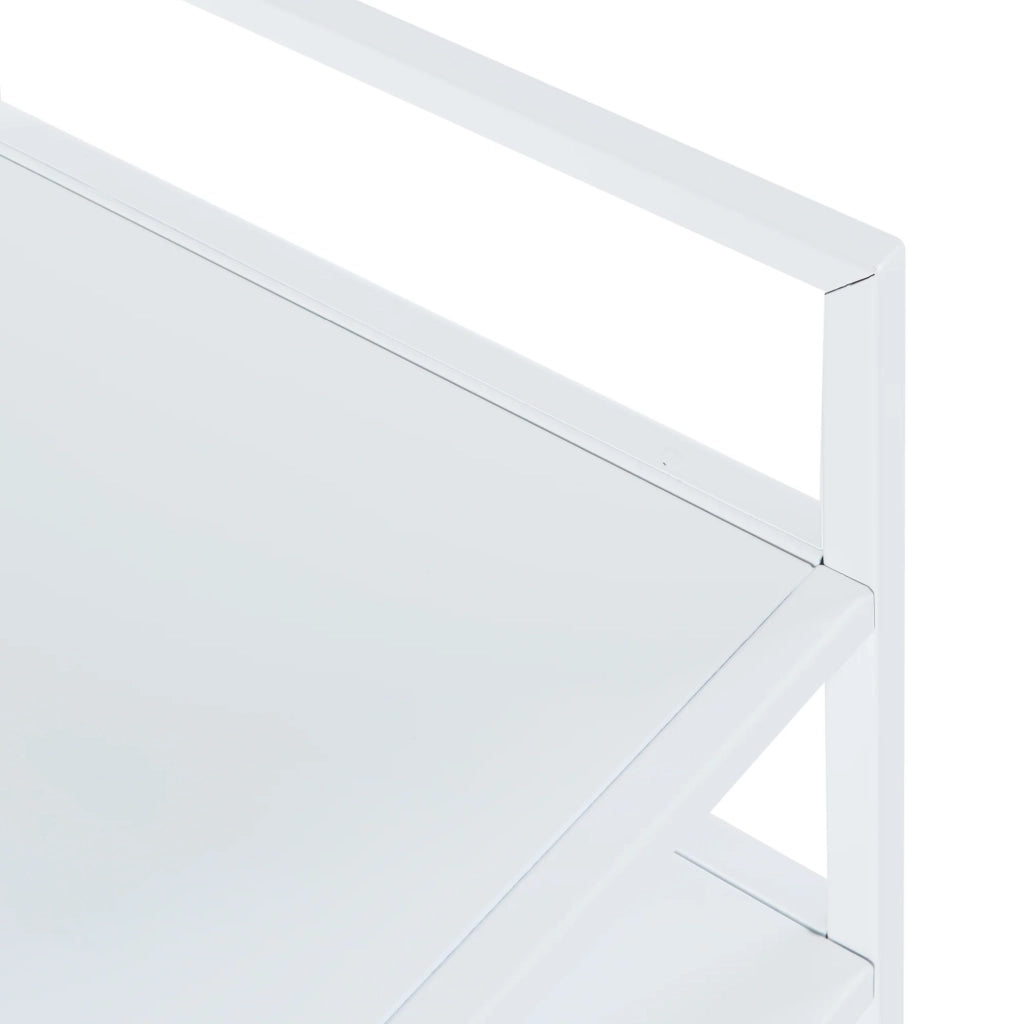 Tavolino laterale acciaio 65 x 40 x 30 cm bianco opaco 03_0010948