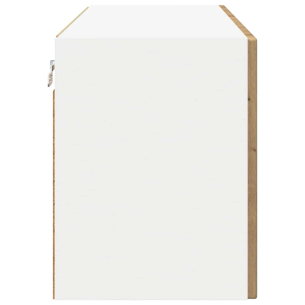 Mobile in vetro da parete PORTO 2 pcs Rovere artigianale 885334