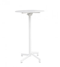 Tavolo Alto Vega Ø60x102 h cm in Acciaio Bianco