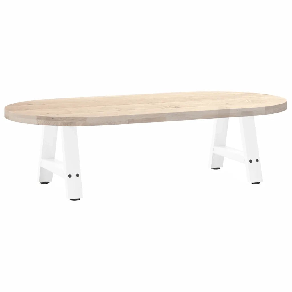vidaXL Gambe per Tavolino da Caffè a Forma di A 2 pz Bianche 30x(30-31) cm Acciaio