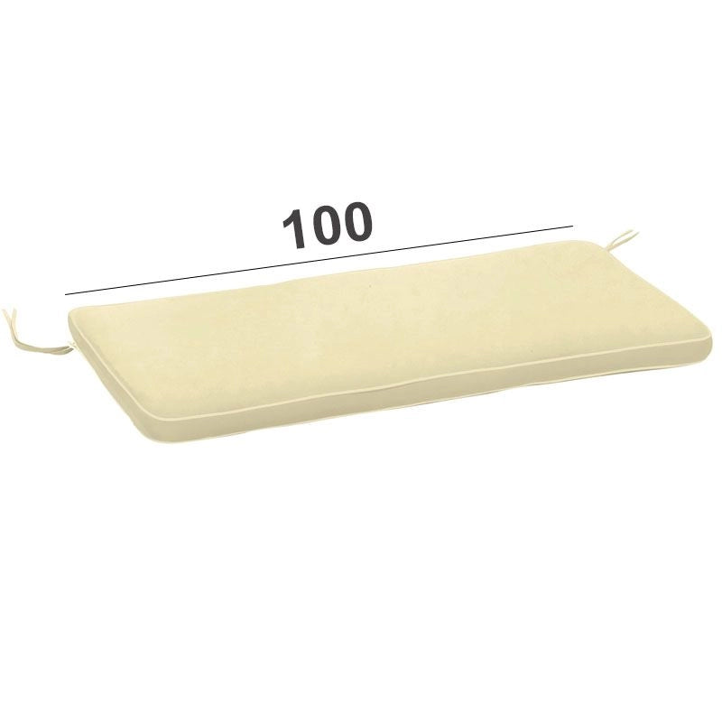 Cuscino Per Panca 2 Posti 100 X 45 Cm, Colore Ecru Con Bordino Ecru