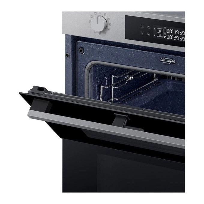 Samsung NV7B45403BS Dual Cook Flex Serie 4 Forno da incasso Elettrico 76 L Classe A+ Dual Cook Vapore Air Sous Vide Wi-Fi 40 programmi (60x60x57 cm) colore Inox