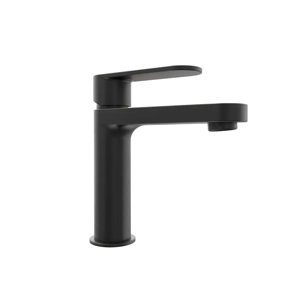 Coppia miscelatori lavabo 16cm e bidet nero opaco senza scarico | Margot