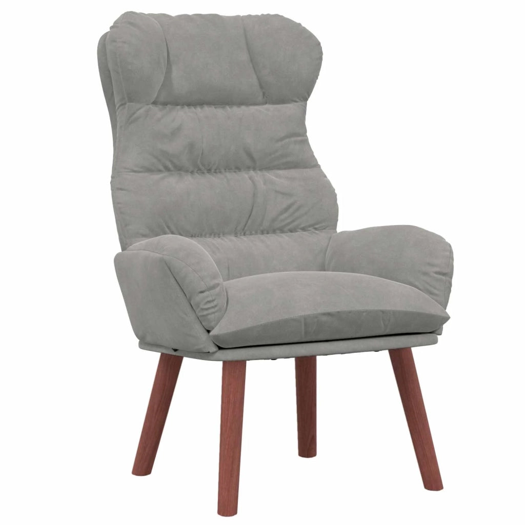 poltrona Grigio chiaro 69 x 74 x 93 cm Velluto 42001887