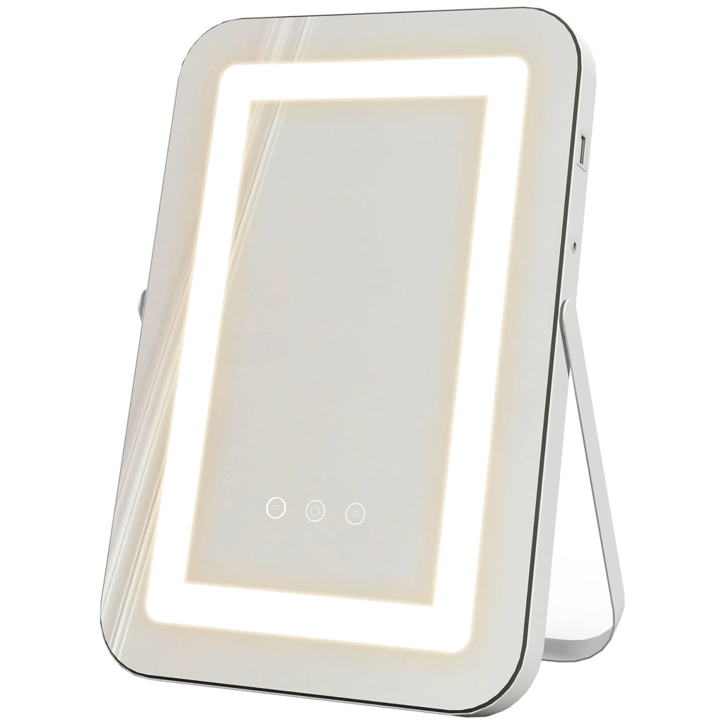 Specchio Trucco con Luci Regolabili ¨C zephmum ¨C Bianco, 31x41.5x3cm