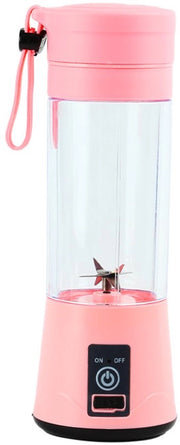 Sapcentrifuga portatile, frullatore per smoothie, sapcentrifuga USB caricabile, 380 ml - Rosa