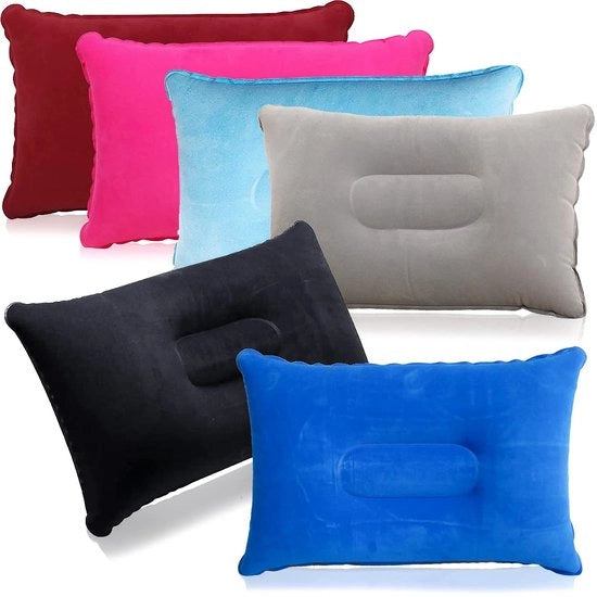 Cuscino da Campeggio Opzionale - 6 Pezzi - Imbottito - Impermeabile - Cuscino Autoinflante - Leggero - Materiale TPU Resistentente - Cuscino da Soggiorno Comodo - Cuscino da Viaggio