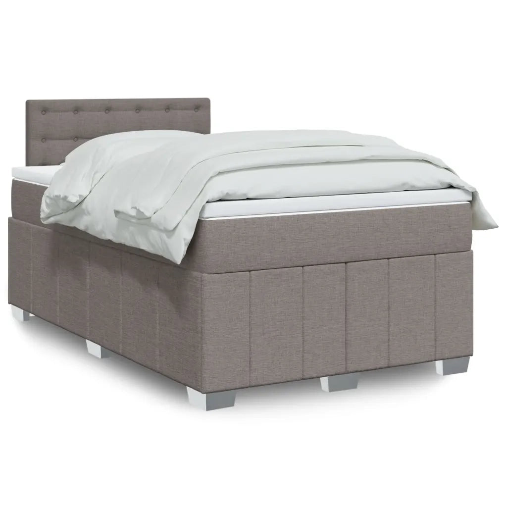 Giroletto a Molle con Materasso Tortora 120x190 cm in Tessuto 3289325