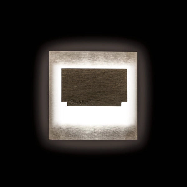 Luce scala quadrata inox argento LED 0,8W SABIK Kanlux