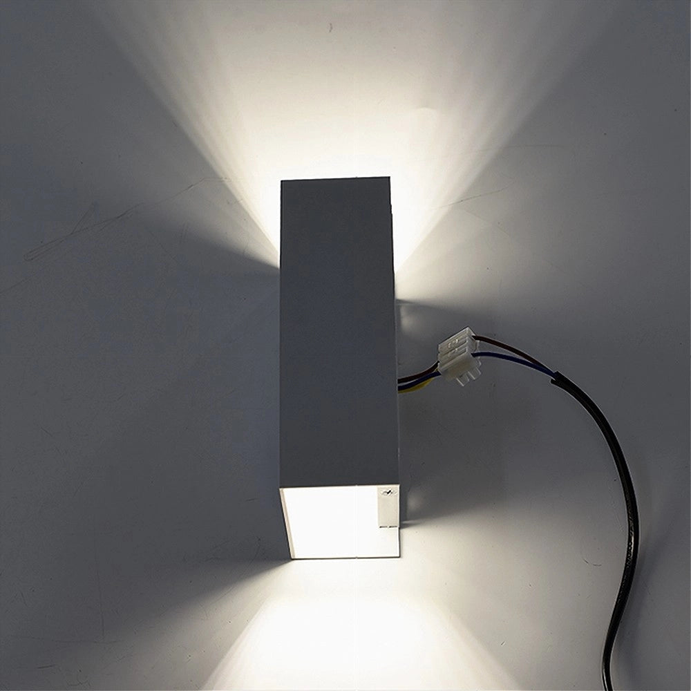 Trade Shop - Applique Led Esterno Rettangolare 10w Doppia Emissione Di Luce 3000k 4000k 640-b - -bianco Naturale      -