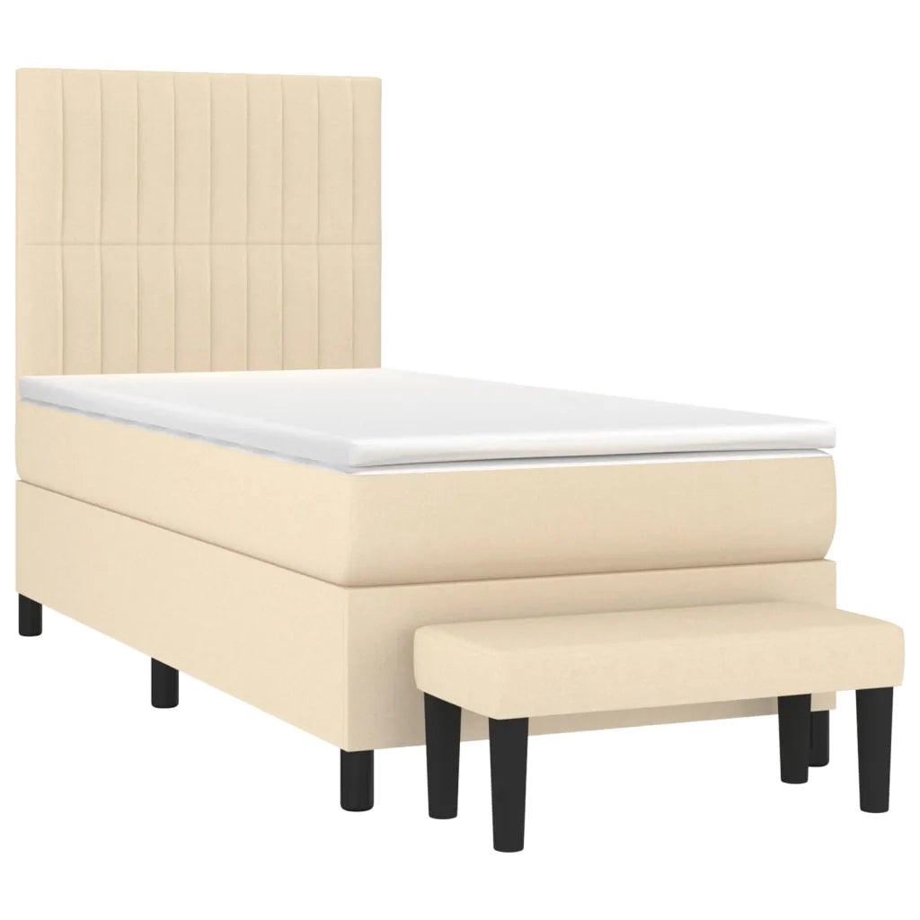 Giroletto a Molle con Materasso Crema 80x200 cm inTessuto cod mxl 62897