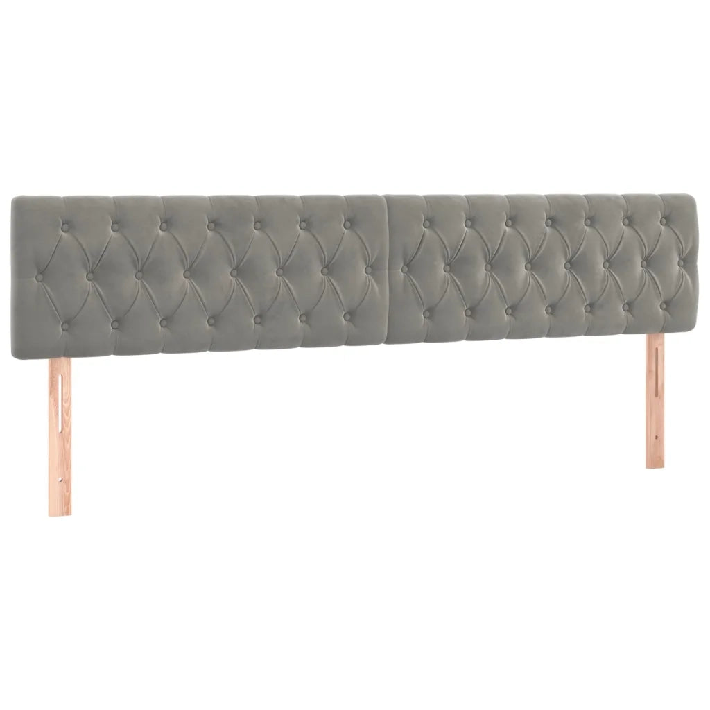 Giroletto a Molle con Materasso Grigio Chiaro 200x200cm Velluto 3141503