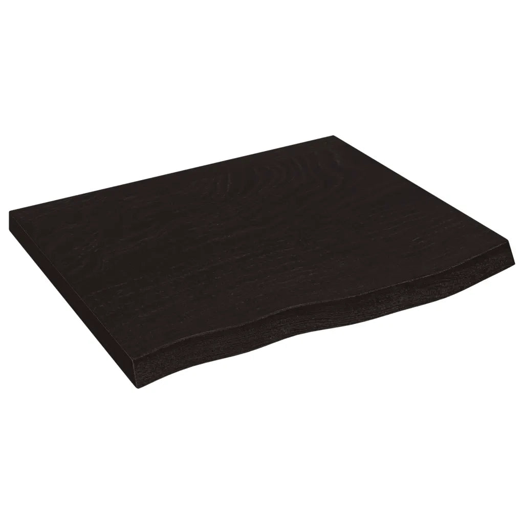 Mensola | Ripiano | Scaffale Marrone Scuro 60x50x(2-4) cm Massello Rovere Trattato