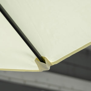 Ombrellone da Giardino a Sbalzo Ø256x245 cm con Rotazione a 360 Beige