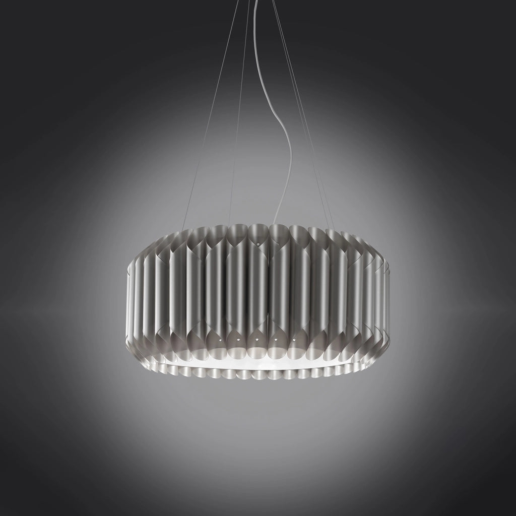 Lampadario Moderno Louise Polilux ® Argento E Metallo Cromo 5 Luci E27