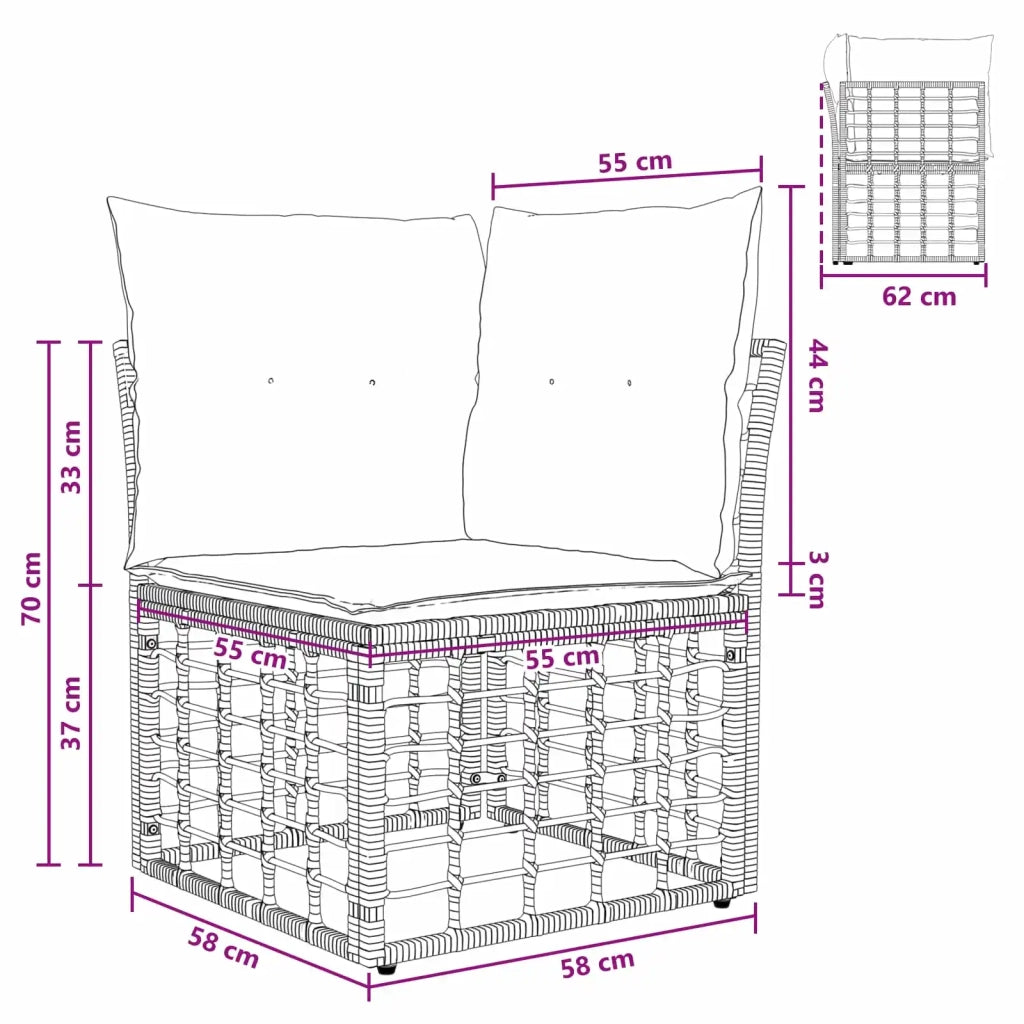 Modulo Divano Angolare da Esterno Naturale polyrattan 42026726
