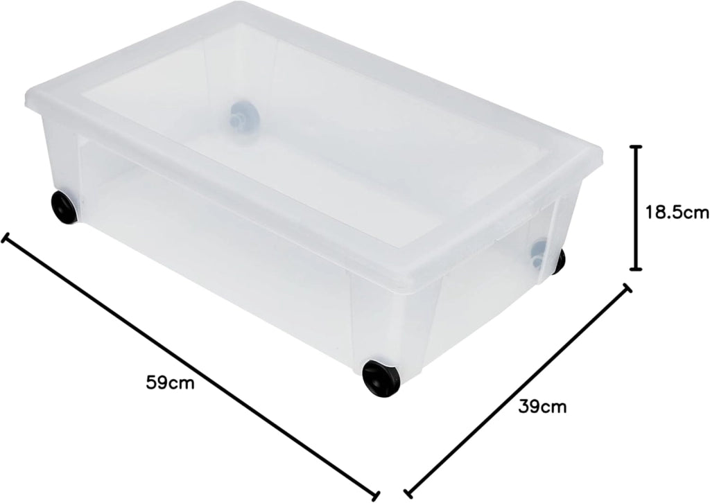Stefanplast CONTENITORE MULTIUSO ROLLBOX con ruote Lt. 30 - cm. 59x39x18,5 h