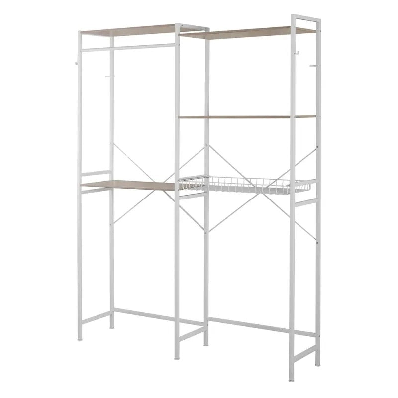 SCAFFALE SOPRA LAVATRICE 147X34X195CM BIANCO.