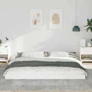 Letto matrimoniale | Letto per adulti | Struttura del letto Bianco 200 x 200 cm Pino massello