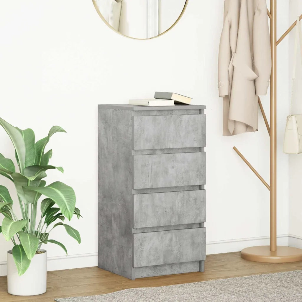 Credenza-Buffet-Armadio da cucina Grigio Cemento 37,5x35x76 cm in Legno Multistrato 510886