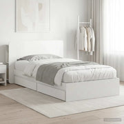 Telaio del letto con storage con cassetto Bianco 75 x 190 cm 3433531
