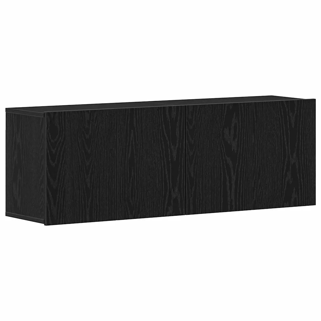 Mobili Porta TV 2 pz Rovere Nero 120x30x41 cm Legno di Argilla 862195