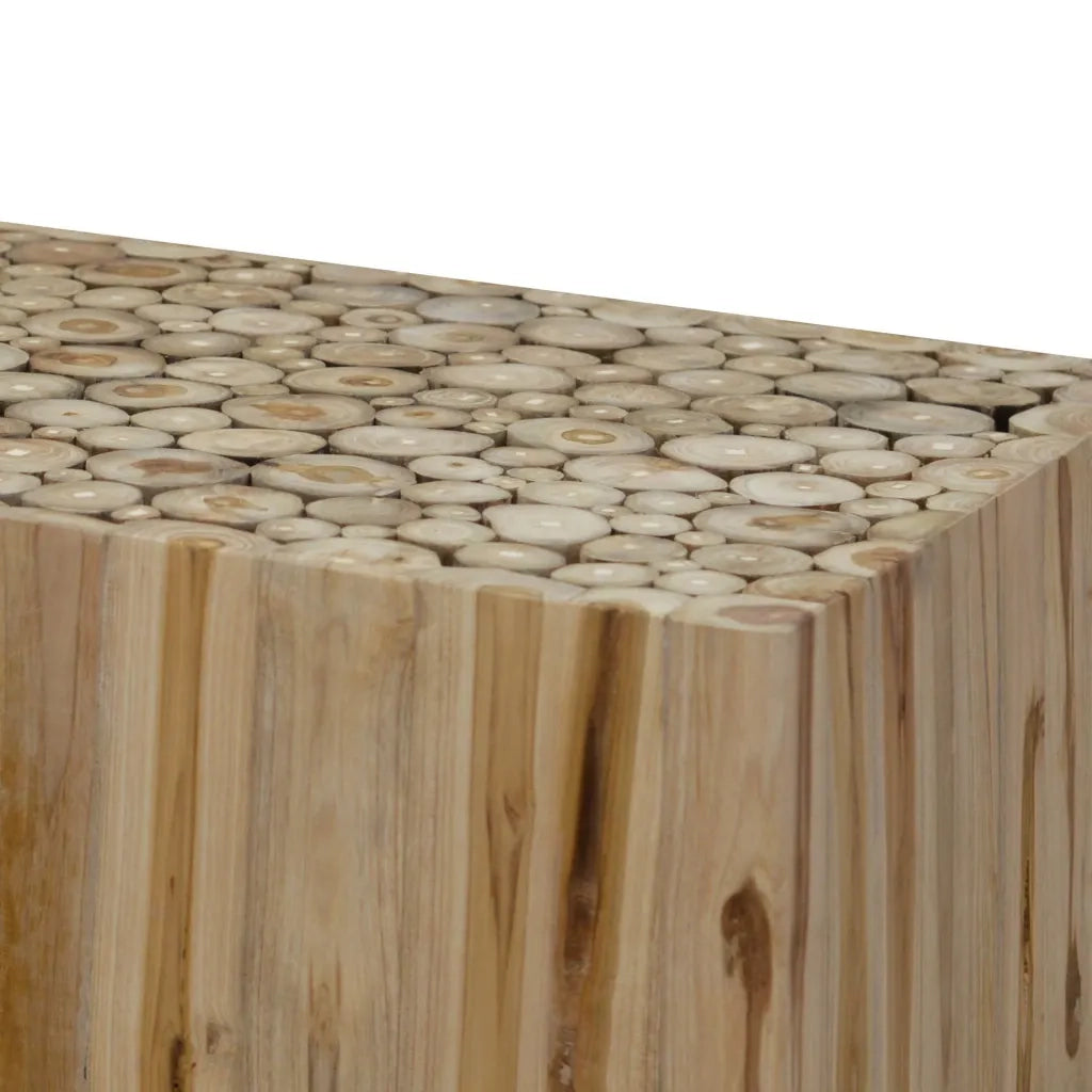 Tavolino da salotto | Tavolino da caff¨¨ | Tavolino da Soggiorno in Legno di Teak Autentico 90x50x30 cm