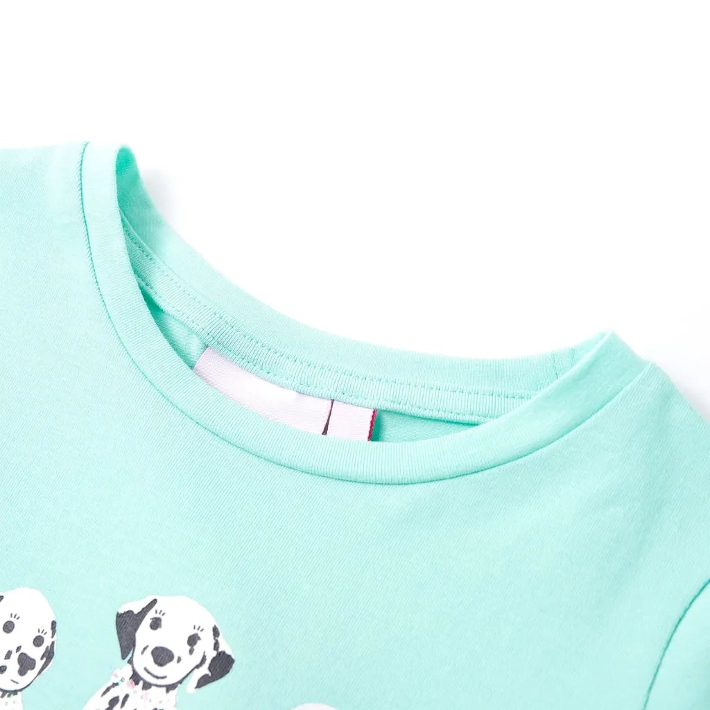 Maglietta da Bambina Menta Chiaro 116 11096