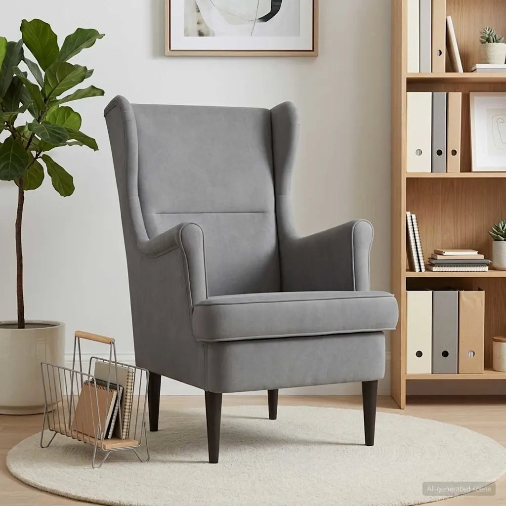 Poltrona-Divano Sedia-Poltroncina Grigio Scuro Velluto 184660