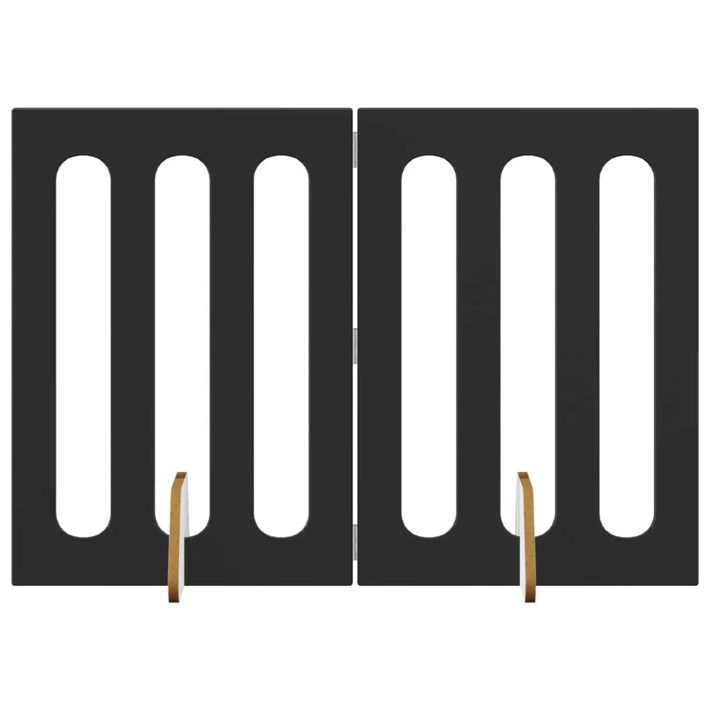 Recinto pieghevole per animali 2 pz Rovere Nero CFW8160680
