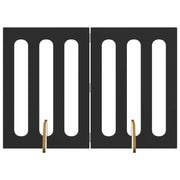 Recinto pieghevole per animali 2 pz Rovere Nero CFW8160680