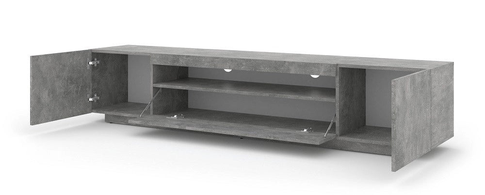Mobile TV sospeso o a terra 200x42/36x37 Cm STAND AURA color Cemento