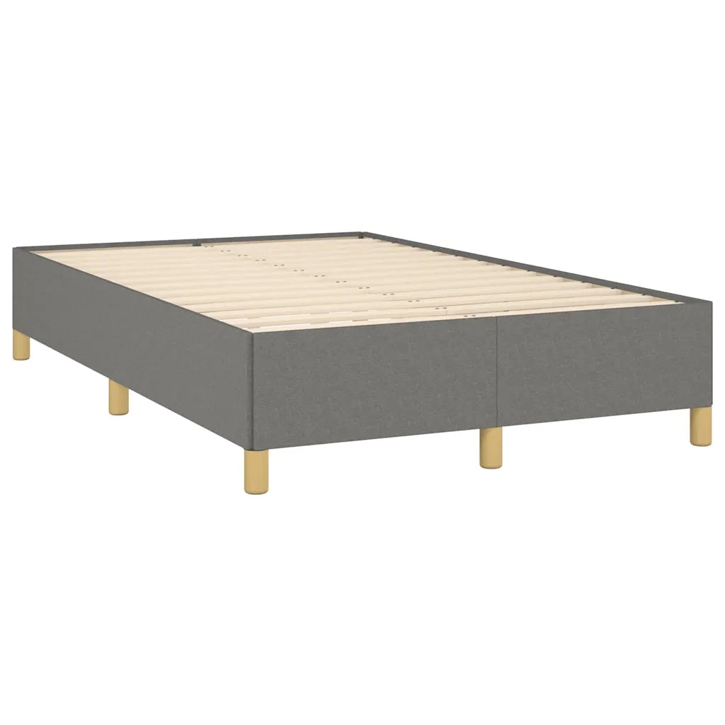 Letto a Molle Materasso e LED Grigio Scuro 120x190cm in Tessuto