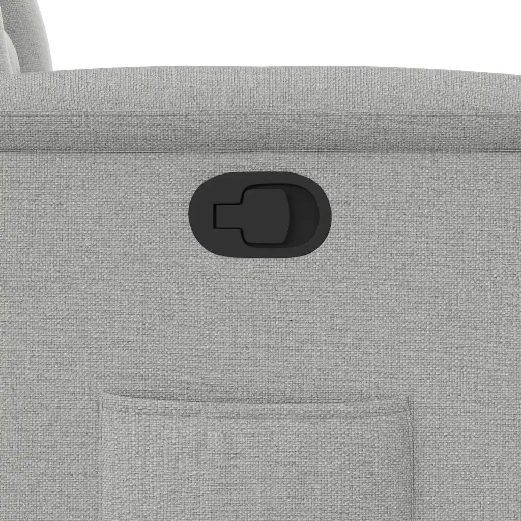 Poltrona | Sedia Relax Reclinabile in Tessuto Grigio Nuvola