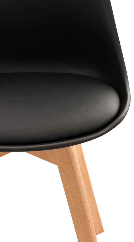 Sedia Pranzo Linares nero,Plastica