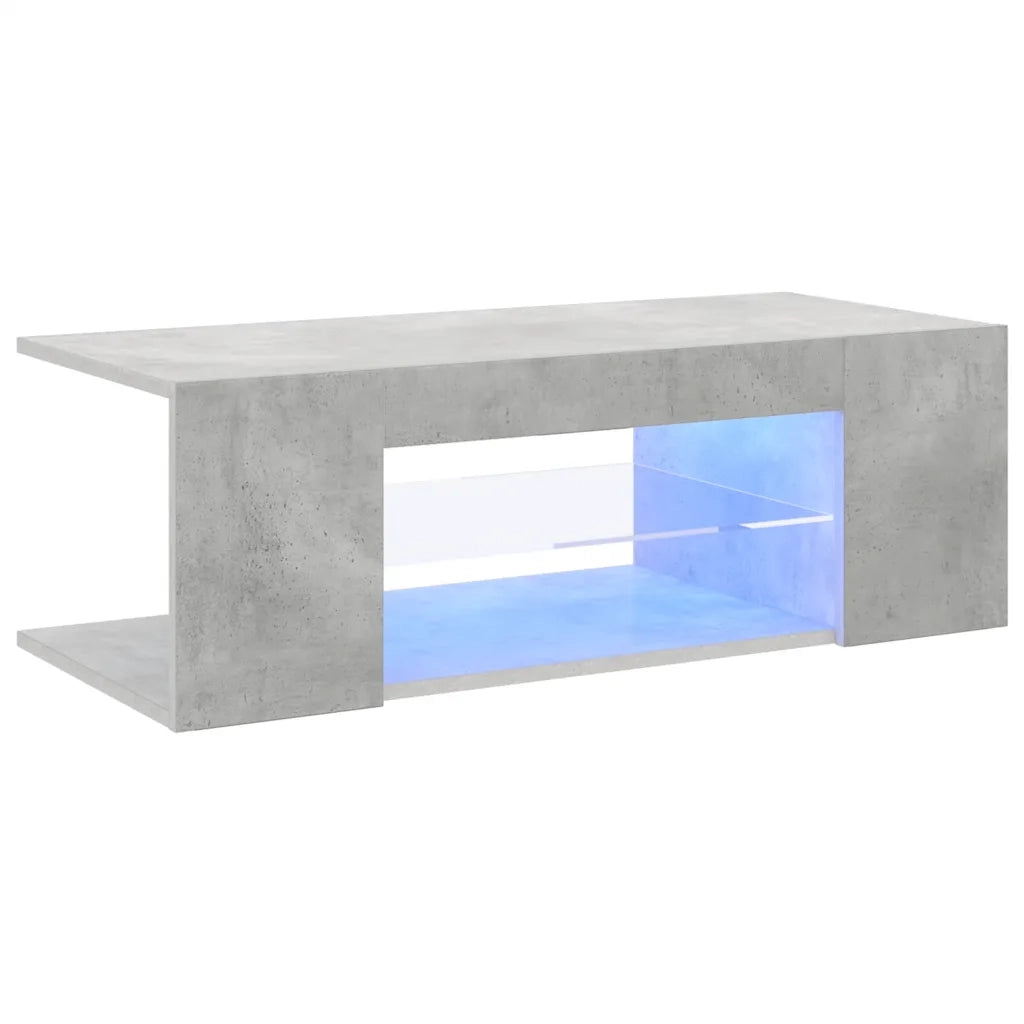 Mobile Porta TV con Luci LED Grigio Cemento 90x39x30 cm cod mxl 13266