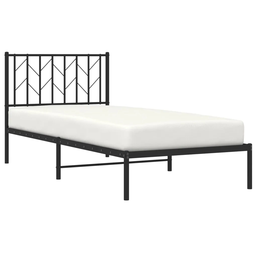 Giroletto con Testiera in Metallo Nero 90x190 cmcod mxl 133592
