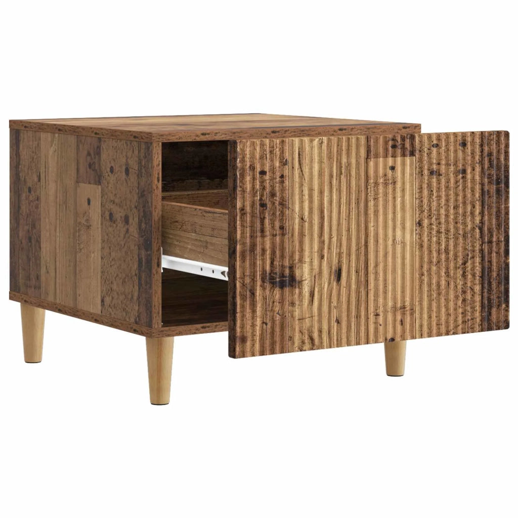 Tavolino da salotto | Tavolino da caff¨¨ | Tavolino da Soggiorno con cassetto Legno antico 49 x 50 x 40 cm
