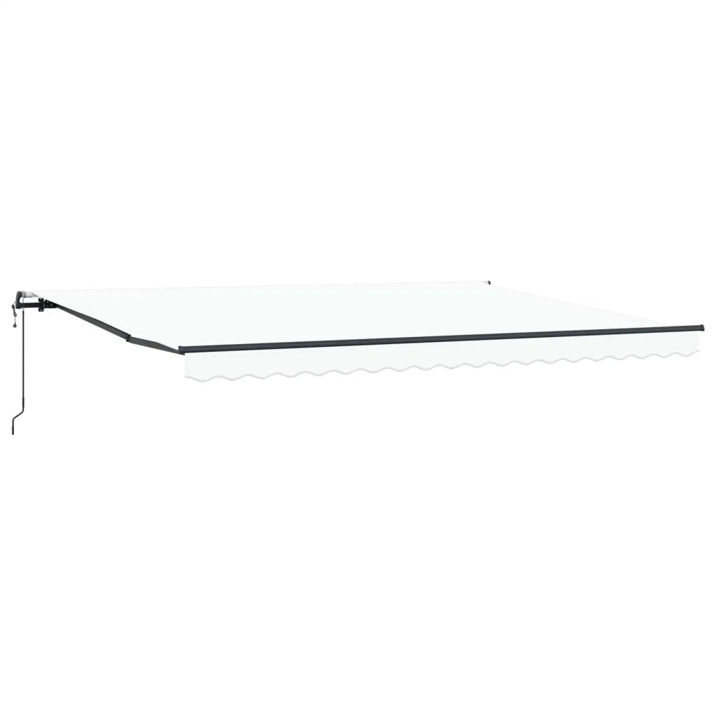 Tenda Retrattile Bianco 450 × 350 cm Tessuto e Alluminio 3331143