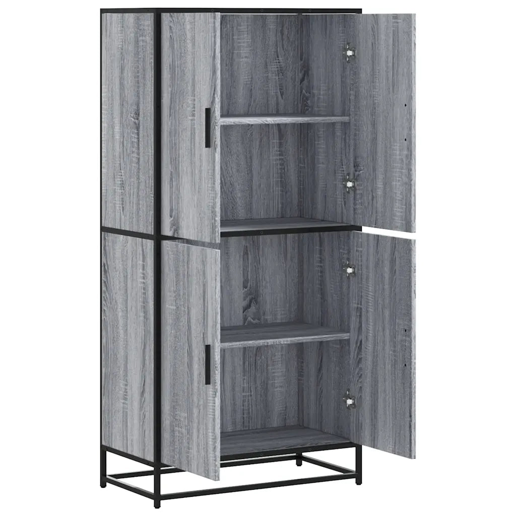 Credenza Grigio Sonoma 68x35x139 cm in Truciolato