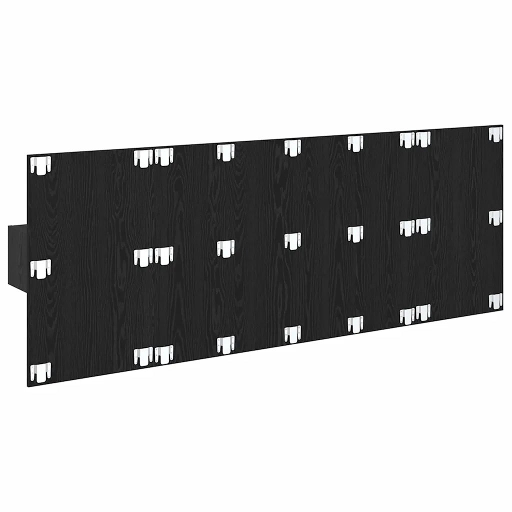 Testata con Comodino 3 pcs Rovere Nero Legno multistrato 3416091