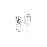 SUPPORTO INTERMEDIO BIANCO INTERASSE 40 MM PER MOTORI Ø 35 MM NICE 523.40002