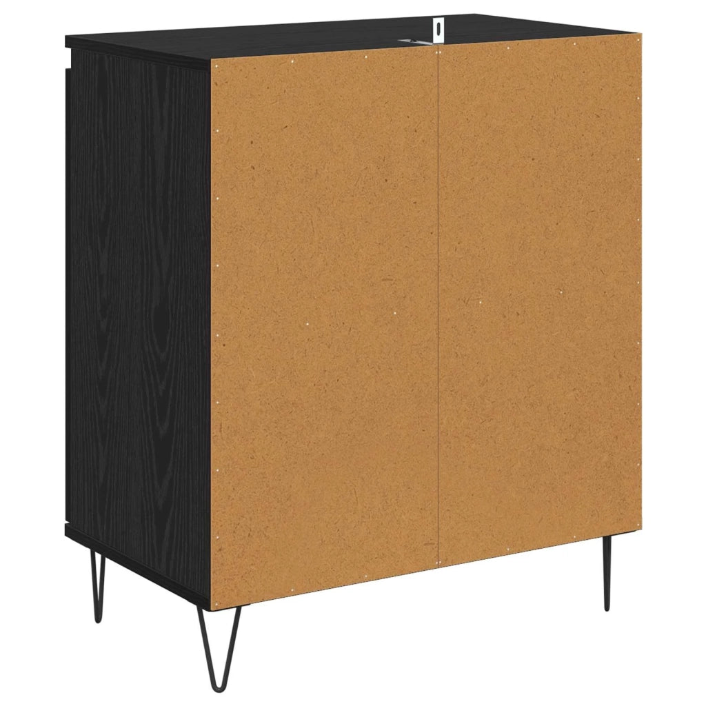 Credenza | Madia | Buffet da pranzo | Armadio da pranzo Rovere Nero 60 x 35 x 70 cm Legno multistrato
