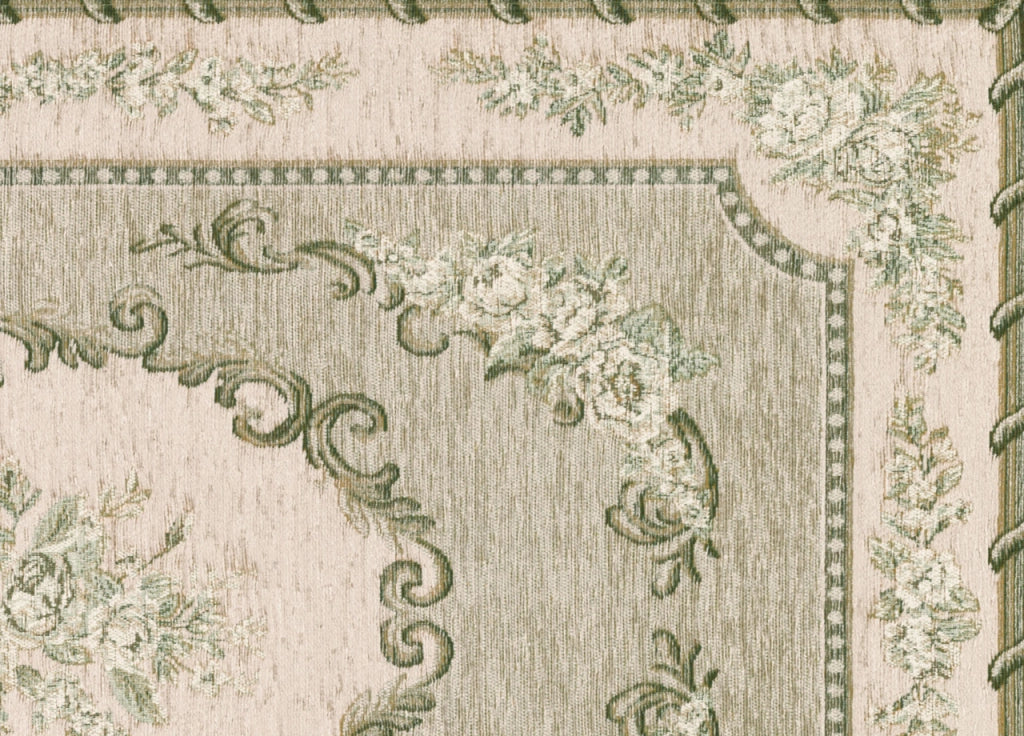 Tappeto Velour Antiscivolo Disegno Operà By Suardi - 65x110(2Tappeti) - Verde