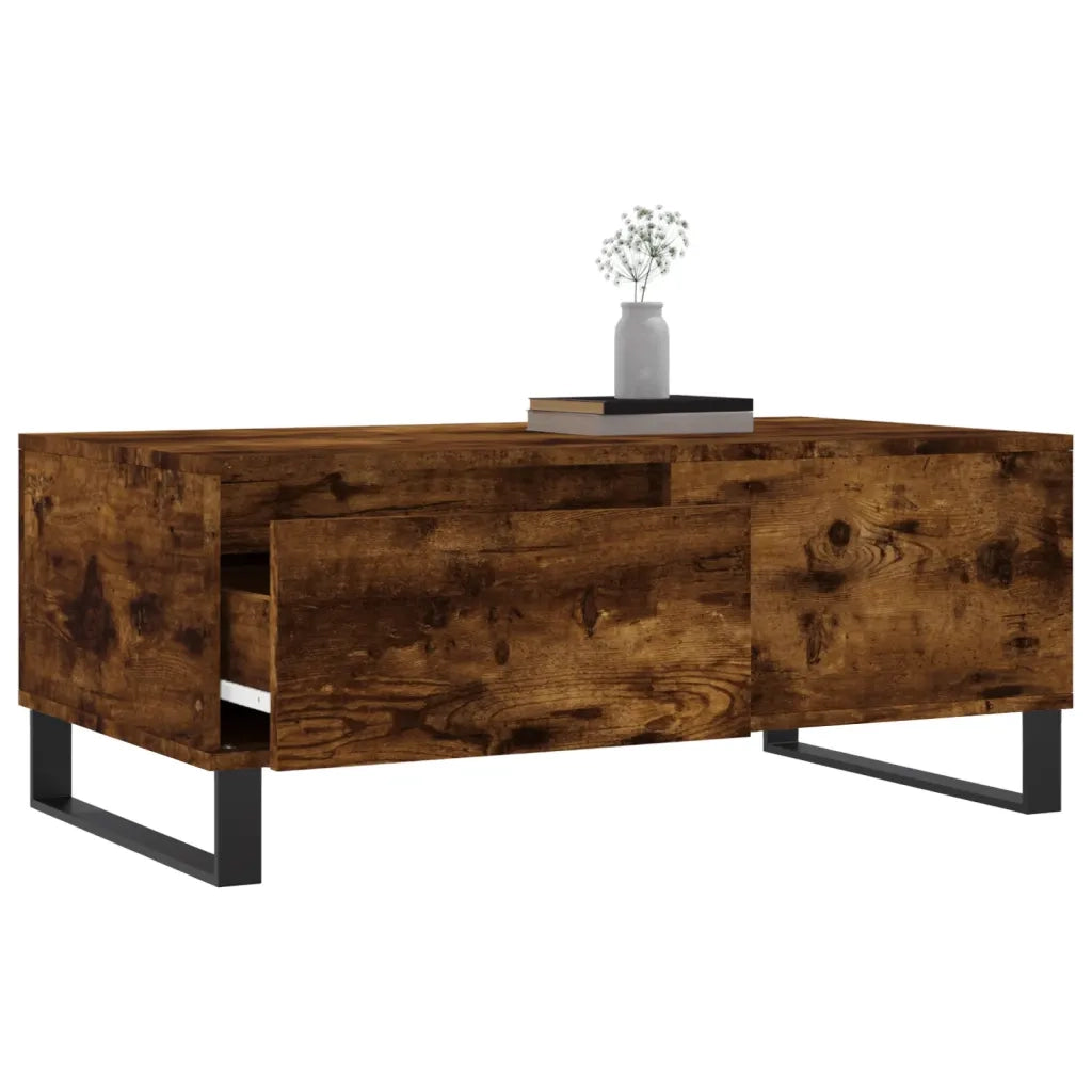 Tavolino da salotto | Tavolino da caff¨¨ | Tavolino da Soggiorno Rovere Fumo 90x50x36,5 cm Legno Multistrato