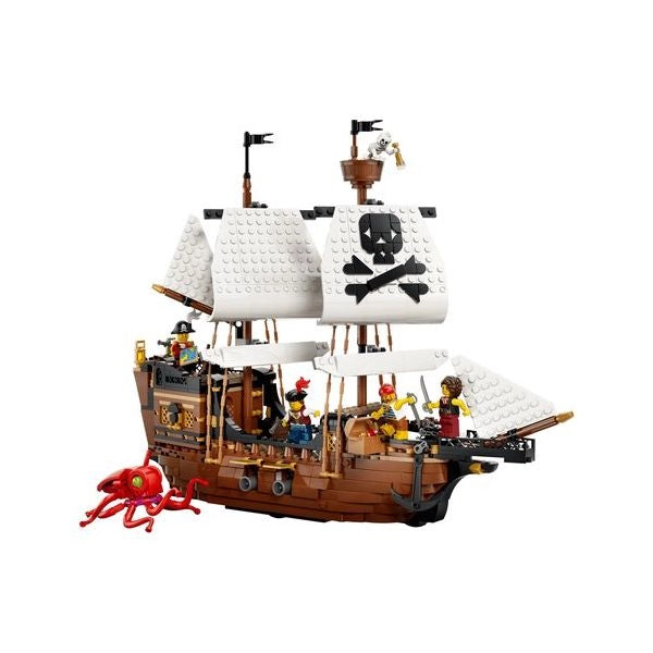 Costruzioni lego 31387 creator 3 in 1 iconica nave da pirata