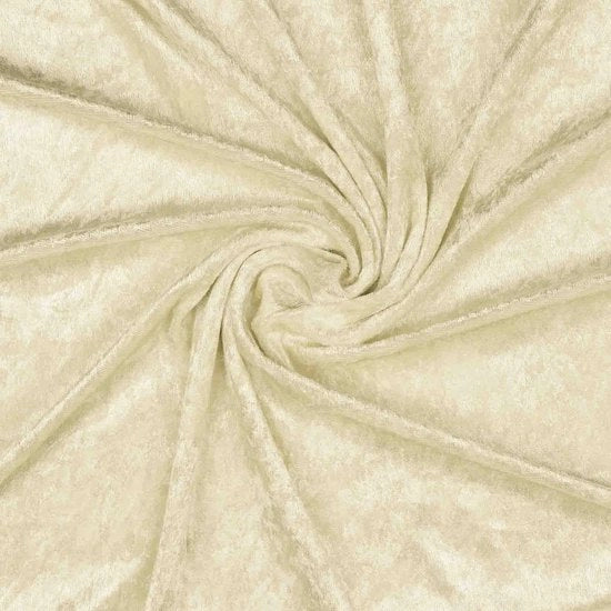 Panne fluweel stoffa 2m x 145cm per pezzo, non venduto per metro, stoffa liscia e allungabile per tende, costumi teatrali, abiti, tovaglie e decorazione (024 Ecru)